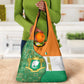 Ivory Coast Grocery Bag Elephant Crest and Tribal Pattern - African Pride