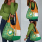 Ivory Coast Grocery Bag Elephant Crest and Tribal Pattern - African Pride