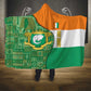 Ivory Coast Hooded Blanket Elephant Crest and Tribal Pattern - African Pride