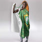 Ivory Coast Hooded Blanket Elephant Crest and Tribal Pattern - African Pride
