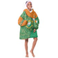 Ivory Coast Kid Wearable Blanket Hoodie Elephant Crest and Tribal Pattern - African Pride