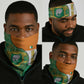 Ivory Coast Neck Gaiter Elephant Crest and Tribal Pattern - African Pride