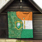 Ivory Coast Quilt Elephant Crest and Tribal Pattern - African Pride