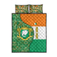 Ivory Coast Quilt Bed Set Elephant Crest and Tribal Pattern - African Pride