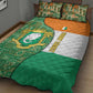 Ivory Coast Quilt Bed Set Elephant Crest and Tribal Pattern - African Pride