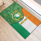 Ivory Coast Rubber Doormat Elephant Crest and Tribal Pattern - African Pride