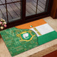 Ivory Coast Rubber Doormat Elephant Crest and Tribal Pattern - African Pride
