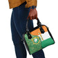 Ivory Coast Shoulder Handbag Elephant Crest and Tribal Pattern - African Pride