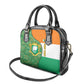 Ivory Coast Shoulder Handbag Elephant Crest and Tribal Pattern - African Pride