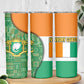 Ivory Coast Skinny Tumbler Elephant Crest and Tribal Pattern - African Pride