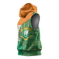 Ivory Coast Sleeveless Hoodie Elephant Crest and Tribal Pattern - African Pride
