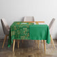 Ivory Coast Tablecloth Elephant Crest and Tribal Pattern - African Pride