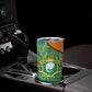 Ivory Coast Tumbler Cup Elephant Crest and Tribal Pattern - African Pride