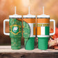 Ivory Coast Tumbler With Handle Elephant Crest and Tribal Pattern - African Pride
