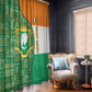Ivory Coast Window Curtain Elephant Crest and Tribal Pattern - African Pride