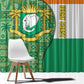 Ivory Coast Window Curtain Elephant Crest and Tribal Pattern - African Pride