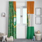 Ivory Coast Window Curtain Elephant Crest and Tribal Pattern - African Pride