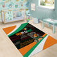 Ivory Coast Elephants Football Area Rug Soccer with Tribal Pattern - African Pride