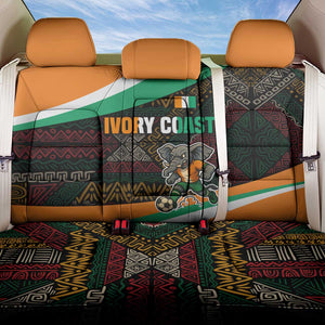 Ivory Coast Elephants Football Back Car Seat Cover Soccer with Tribal Pattern - African Pride
