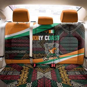 Ivory Coast Elephants Football Back Car Seat Cover Soccer with Tribal Pattern - African Pride