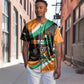 Ivory Coast Elephants Football Baseball Jersey Soccer with Tribal Pattern - African Pride