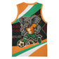 Ivory Coast Elephants Football Basketball Jersey Soccer with Tribal Pattern - African Pride