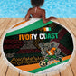 Ivory Coast Elephants Football Beach Blanket Soccer with Tribal Pattern - African Pride