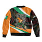Ivory Coast Elephants Football Bomber Jacket Soccer with Tribal Pattern - African Pride