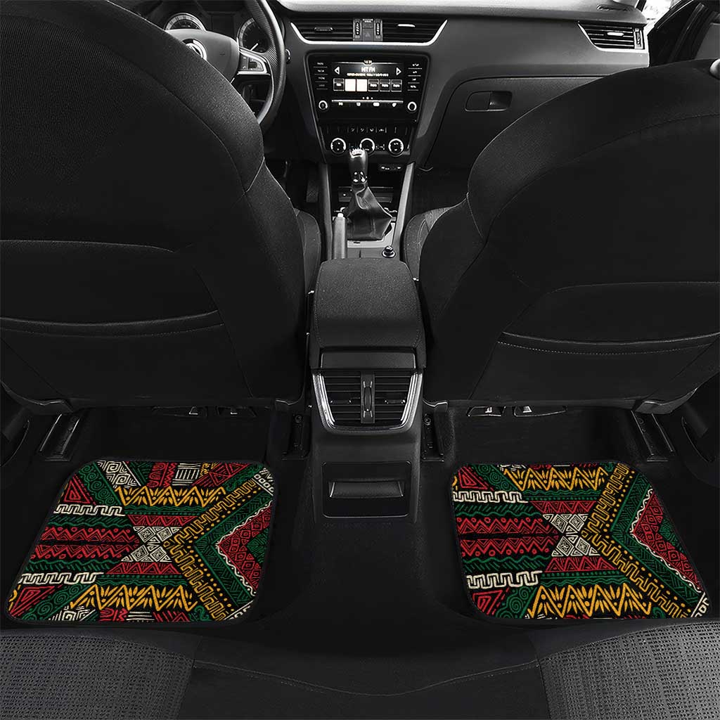 Ivory Coast Elephants Football Car Mats Soccer with Tribal Pattern - African Pride