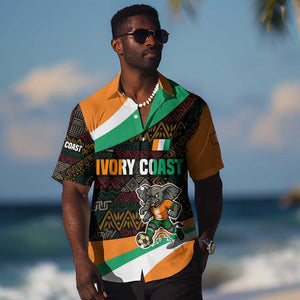 Ivory Coast Elephants Football Hawaiian Shirt Soccer with Tribal Pattern - African Pride