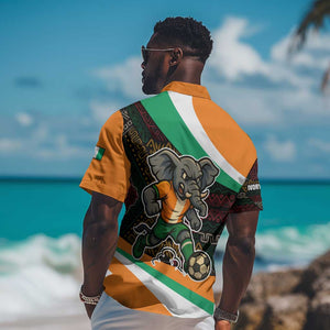 Ivory Coast Elephants Football Hawaiian Shirt Soccer with Tribal Pattern - African Pride