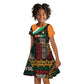Ivory Coast Elephants Football Kid Short Sleeve Dress Soccer with Tribal Pattern - African Pride