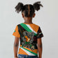 Ivory Coast Elephants Football Kid T shirt Soccer with Tribal Pattern - African Pride