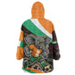 Ivory Coast Elephants Football Kid Wearable Blanket Hoodie Soccer with Tribal Pattern - African Pride