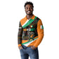 Ivory Coast Elephants Football Long Sleeve Polo Shirt Soccer with Tribal Pattern - African Pride