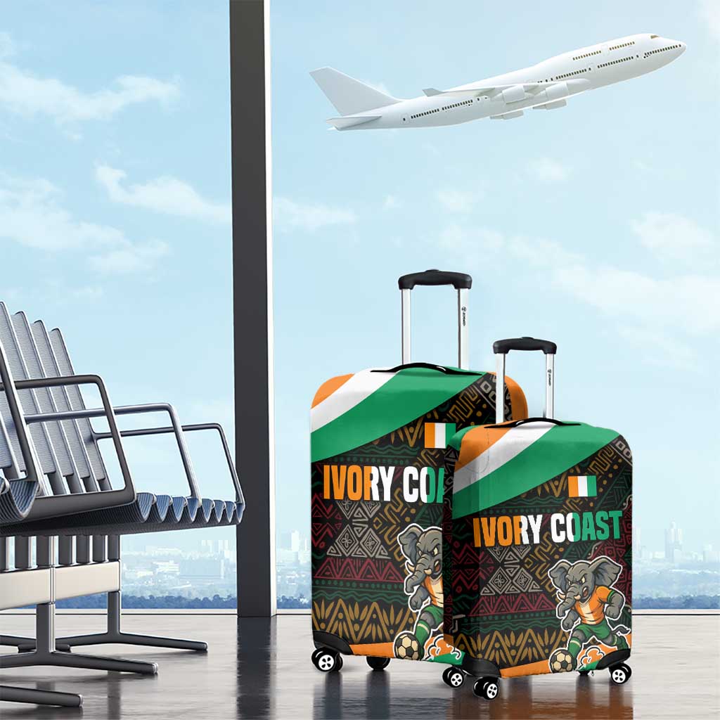 Ivory Coast Elephants Football Luggage Cover Soccer with Tribal Pattern - African Pride