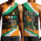 Ivory Coast Elephants Football Men Tank Top Soccer with Tribal Pattern - African Pride