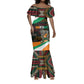 Ivory Coast Elephants Football Mermaid Dress Soccer with Tribal Pattern - African Pride