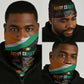 Ivory Coast Elephants Football Neck Gaiter Soccer with Tribal Pattern - African Pride