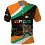 Ivory Coast Elephants Football Polo Shirt Soccer with Tribal Pattern - African Pride