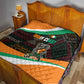 Ivory Coast Elephants Football Quilt Soccer with Tribal Pattern - African Pride