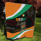 Ivory Coast Elephants Football Quilt Soccer with Tribal Pattern - African Pride