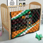 Ivory Coast Elephants Football Quilt Soccer with Tribal Pattern - African Pride