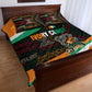Ivory Coast Elephants Football Quilt Bed Set Soccer with Tribal Pattern - African Pride