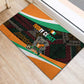 Ivory Coast Elephants Football Rubber Doormat Soccer with Tribal Pattern - African Pride