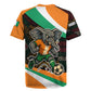 Ivory Coast Elephants Football Rugby Jersey Soccer with Tribal Pattern - African Pride
