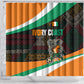 Ivory Coast Elephants Football Shower Curtain Soccer with Tribal Pattern - African Pride