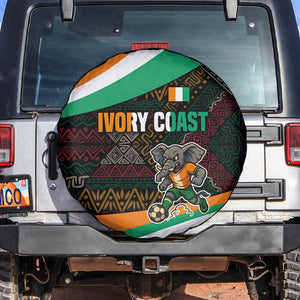 Ivory Coast Elephants Football Spare Tire Cover Soccer with Tribal Pattern - African Pride
