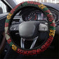 Ivory Coast Elephants Football Steering Wheel Cover Soccer with Tribal Pattern - African Pride
