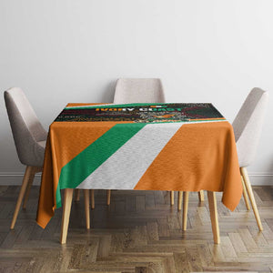 Ivory Coast Elephants Football Tablecloth Soccer with Tribal Pattern - African Pride